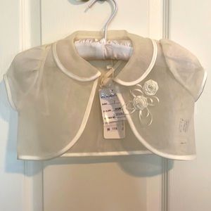 Cropped jacket for flower girl